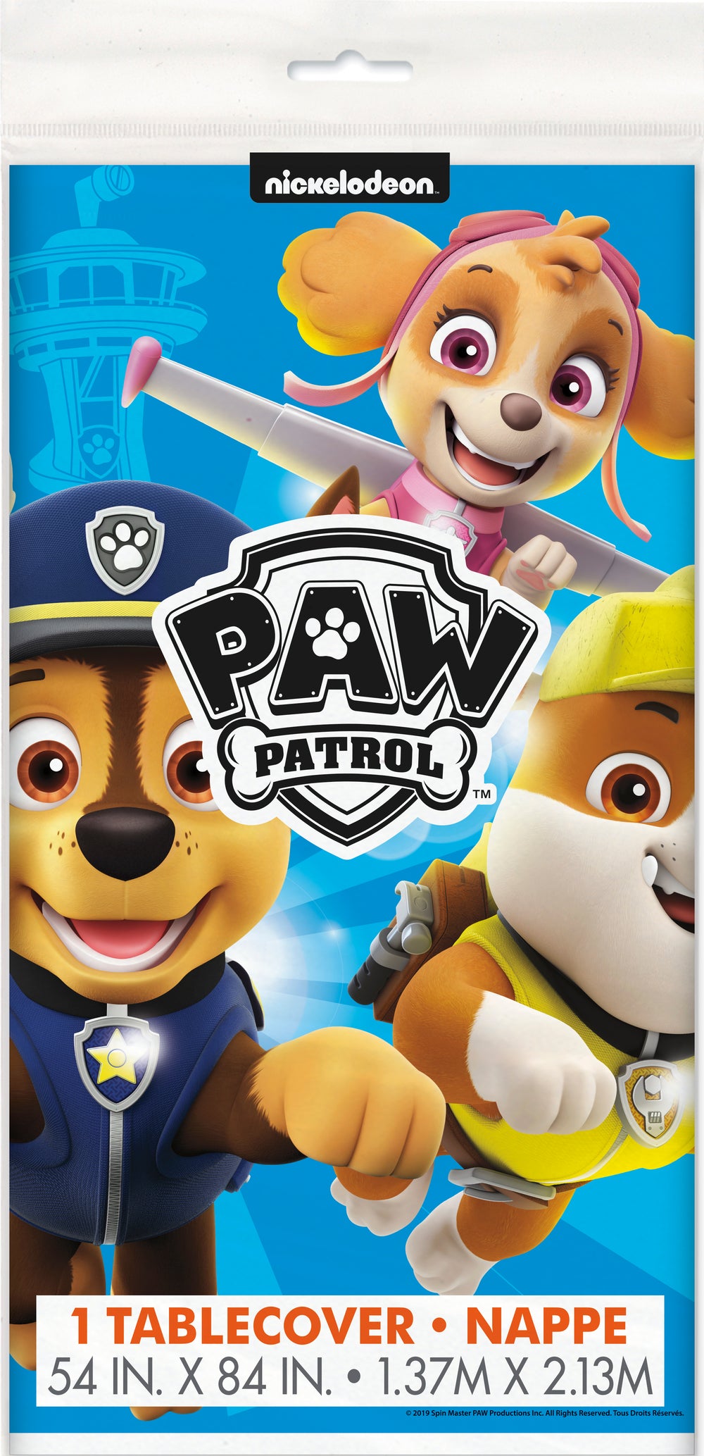 Paw Patrol Rectangular Plastic Table Cover  54" x 84"
