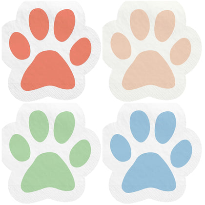 Pawsome Party Shaped Beverage Napkins 16ct