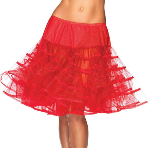 Knee Length Petticoat - Red
