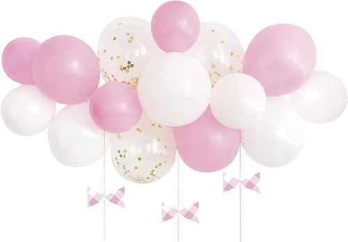 Pink Gingham 1st Birthday Balloon Arch Kit