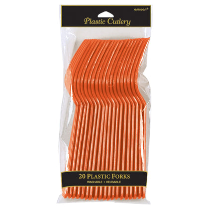 Plastic Forks, Mid Ct. - Orange Peel | Solids