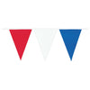 Red, White & Blue Plastic Small Outdoor Pennant Banner