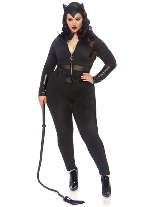 Plus Size 3 PC Sultry Supervillain Costume
