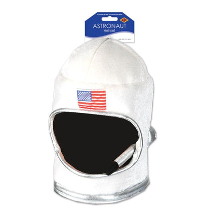 Children's astronaut helmet with American flag on a white background