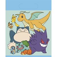 Cartoon characters on a blue background