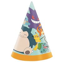 Party hat with cartoon character design on a white background