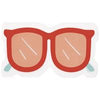 Poolside Summer Sunglasses Shaped Guest Napkins  16ct
