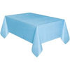 Powder Blue Solid Rectangular Plastic Table Cover  54