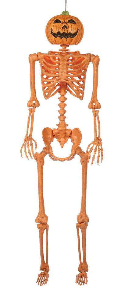 Pumpkin Head Skeleton Orange 60in