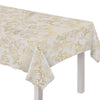 Pumpkin Printed Metallic Fabric Table Cover