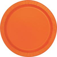 Pumpkin Orange Paper 10" Dinner Plates 20ct | Solids