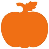 Orange pumpkin shape on a white background