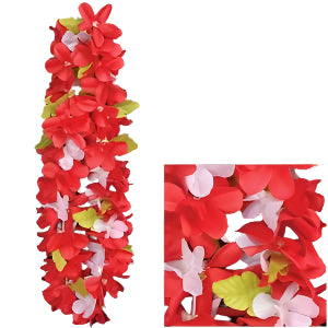 RED PLUMERIA FLOWER LEI