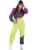 2 PC Rad 80s Tracksuit, includes zip-up tracksuit and headband.