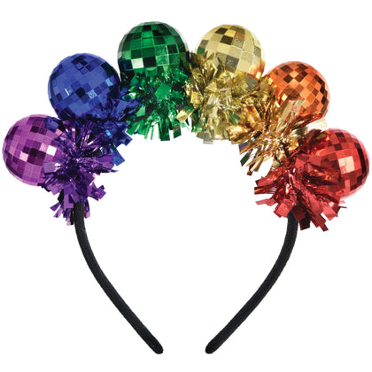Rainbow Disco Ball Headband