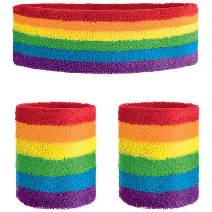 Rainbow Headband and Sweatband