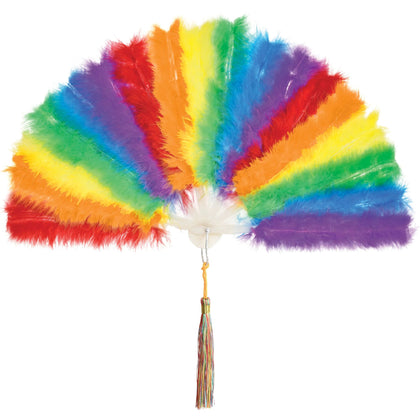 Rainbow Marabou Fan