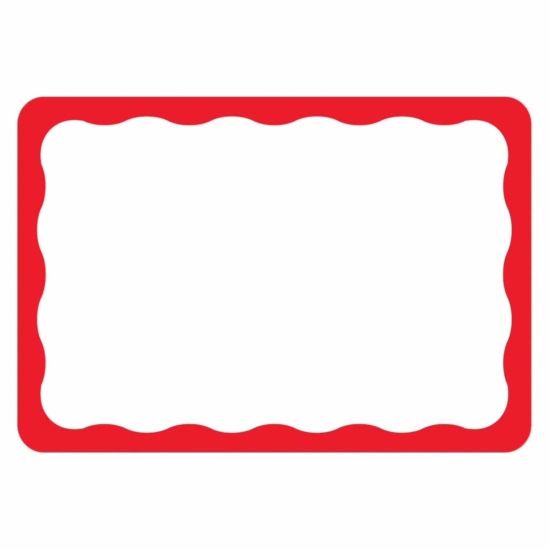 Red Border Name Tags 100ct