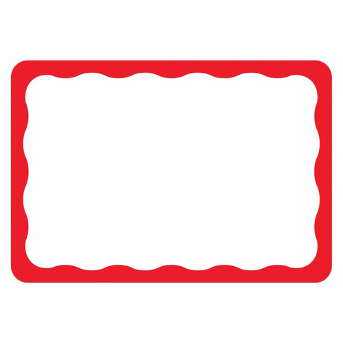 Red Border Name Tags 100ct