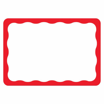 Red Border Name Tags 100ct