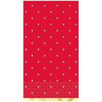Red & Pink Valentines Guest Towels  16ct - Foil Stamping