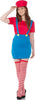 Red Plumber Gamer Girl Women's Costume