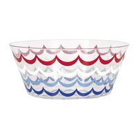 Red  White & Blue Plastic Serving Bowl