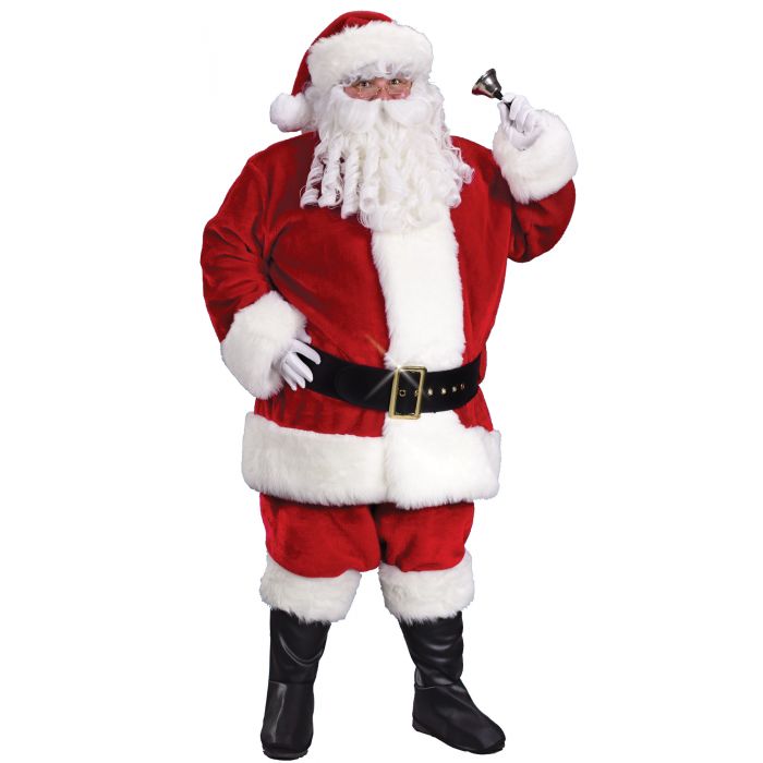 Regency Plush Crimson Santa Suit - Plus