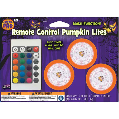 Remote Control 3 Pumpkin Lights Set