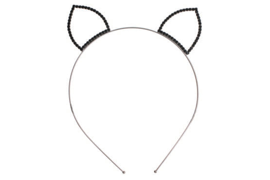 Rhinestone Kitty Ears | Black