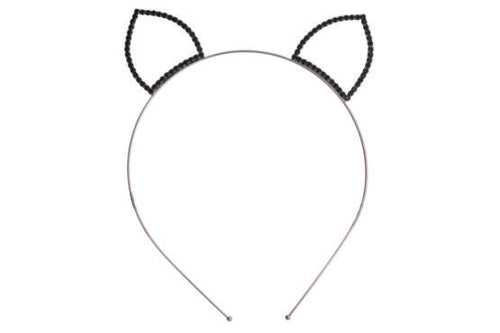 Rhinestone Kitty Ears | Black
