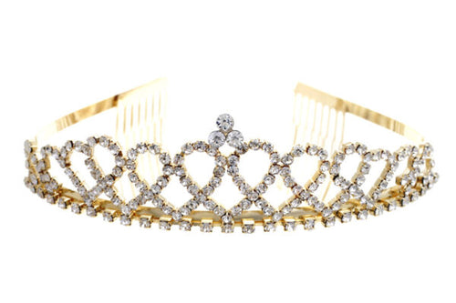 Gold and silver tiara on a white background
