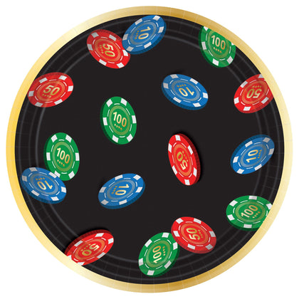 Roll The Dice 7in Round Plates 8ct