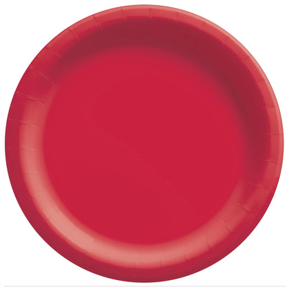Apple Red Paper 10in Dinner Plates 20ct | Solids