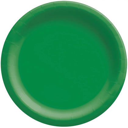 Festive Green 7in Paper Plates 20ct | Solids