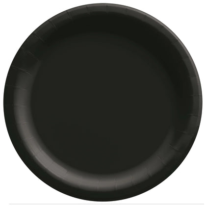 Jet Black Paper 10in Dinner Plates 20ct | Solids