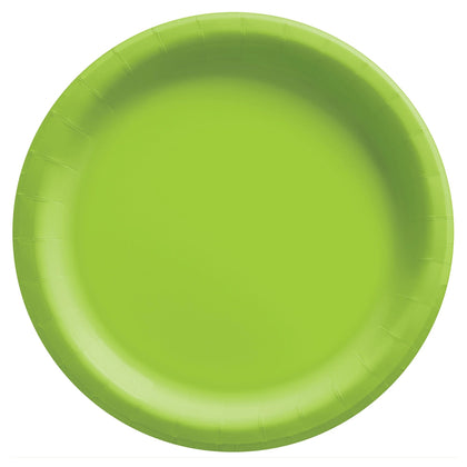 Kiwi Lime Green Paper 10in Dinner Plates 20ct | Solids