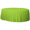 Kiwi Lime Green Round Plastic Table Cover | Solids