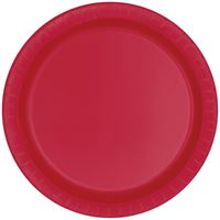 Ruby Red 7in Paper Plates 20ct | Solids