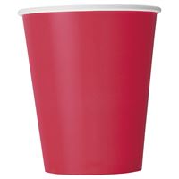 Ruby Red Solid 9oz Paper Cups  20ct