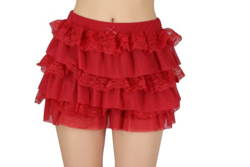 Ruffle Rhumba Bloomer Shorts | Red