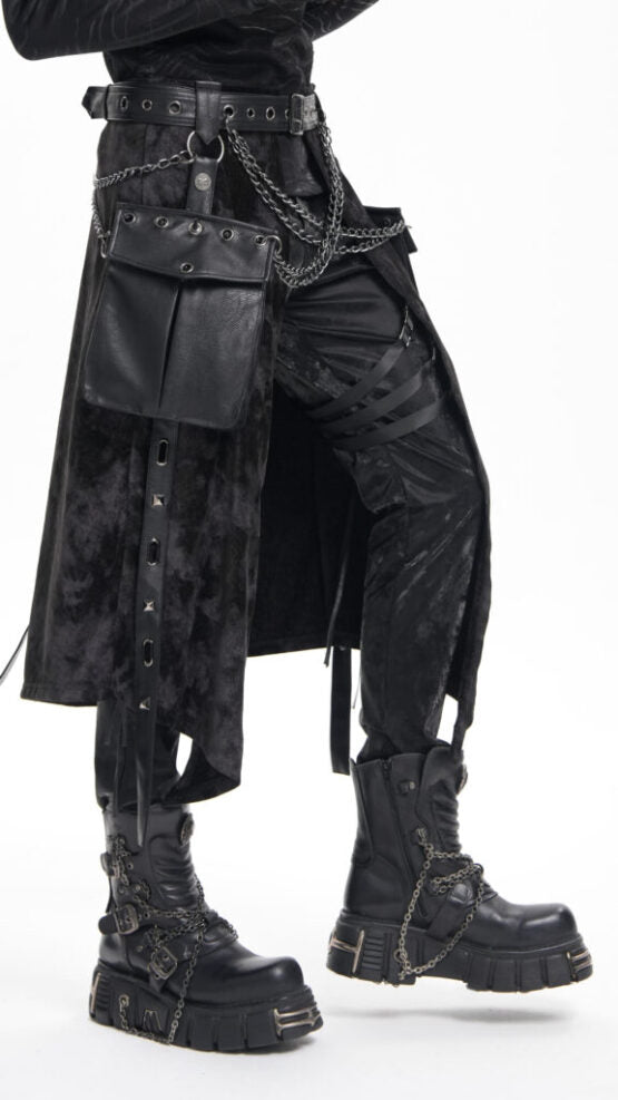 Belted Kilt with Chain and Side Bags