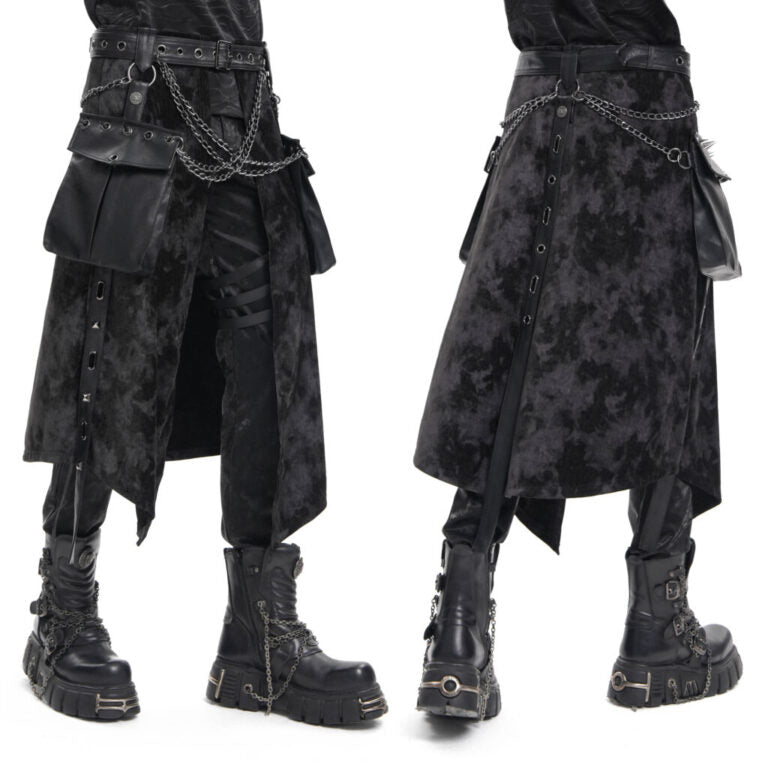 Belted Kilt with Chain and Side Bags