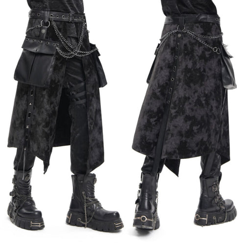 Belted Kilt with Chain and Side Bags