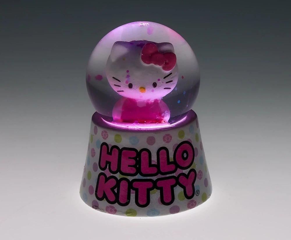 Sanrio Hello Kitty Polka Dots Mini Light-Up Snow Globe | 3 Inches Tall