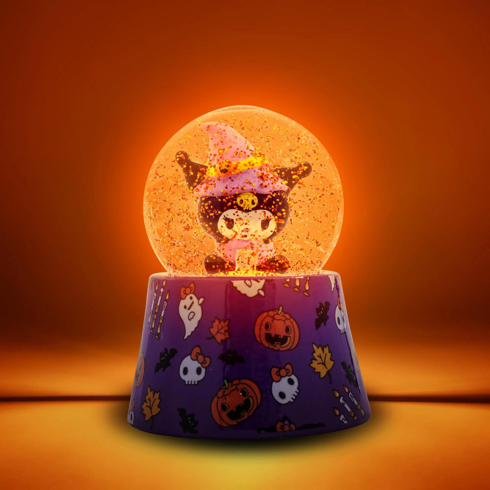 Sanrio Kuromi Halloween Mini Light-Up Snow Globe | 3 Inches Tall