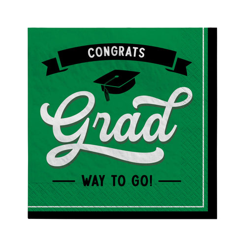 School Spirit Luncheon Napkins 16ct - Green