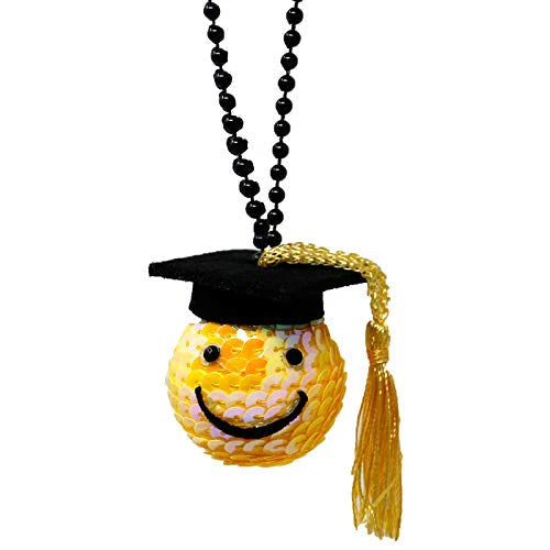 Sequin Happy Face Grad Necklace