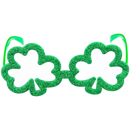 Shamrock Glasses - Glitter