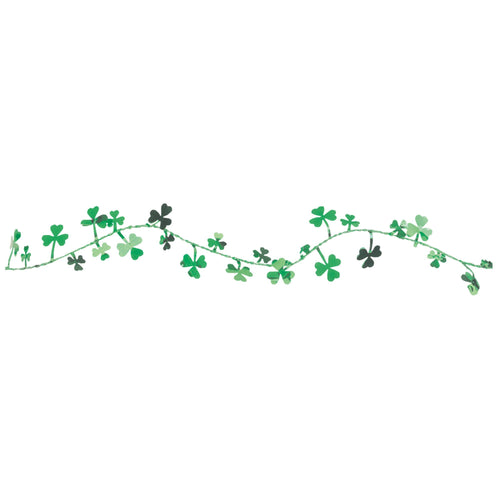 Shamrocks Foil Wire Garland - Green